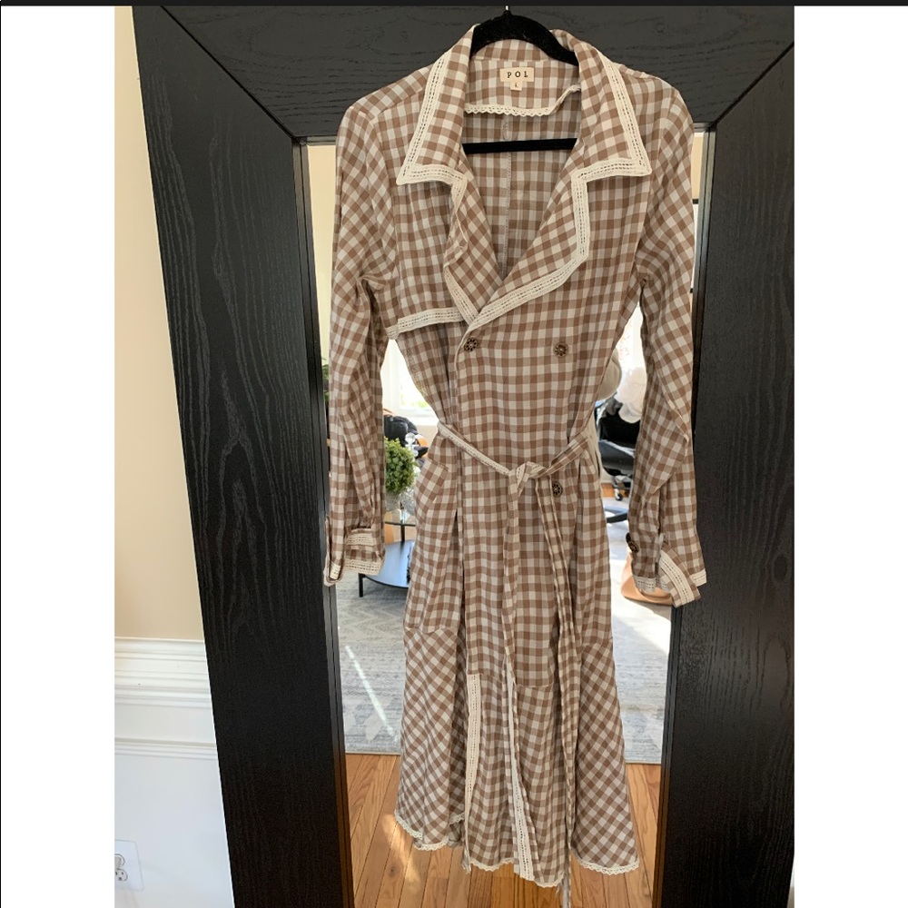 Large POL Button checkered Dress